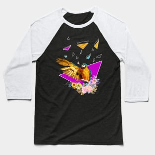 Macaw with flowers Baseball T-Shirt